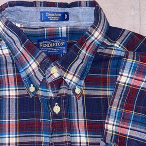 PENDLETON Seaside Shirt Madras Size XL Plaid Button Down Shirt